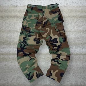 Vintage 90s Military Tactical Pants 28x30 Baggy Wide Leg Woodland Camo Small